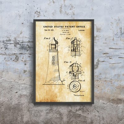 Retro plakát Lighthouse Neill Patent USA