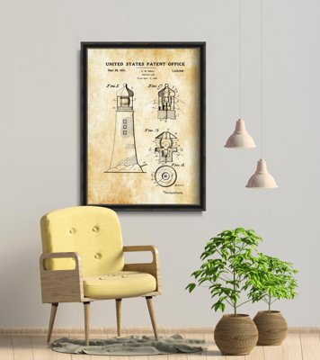 Retro plakát Lighthouse Neill Patent USA