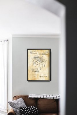 Retro plakát Tabulka pro stolní fotbal patent Patterson USA