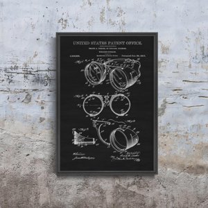 Retro plakát Svařovací brýle Ihrcke patent USA