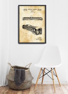 Retro plakát Americká lokomotiva