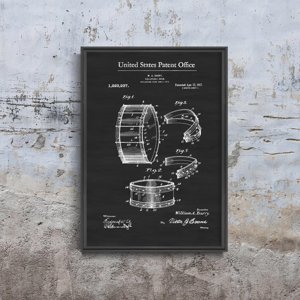 Retro plakát Barry skládací buben Barry patent