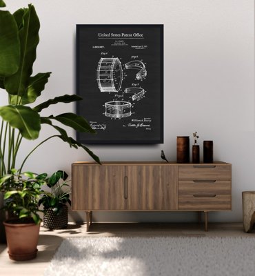 Retro plakát Barry skládací buben Barry patent