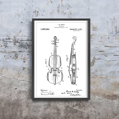 Retro plakát Patent na Ashley housle