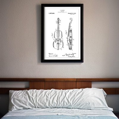 Retro plakát Patent na Ashley housle