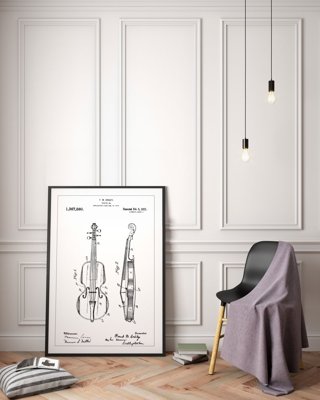 Retro plakát Patent na Ashley housle