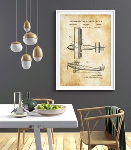 Dekorativní plakát Tažené pilot letadla