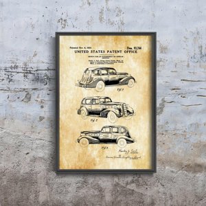 Dekorativní plakát Patent LaSalle Automobile