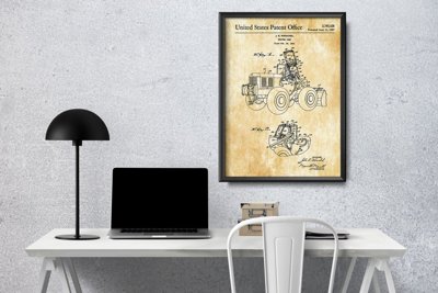 Dekorativní plakát Patent Wieschel traktor