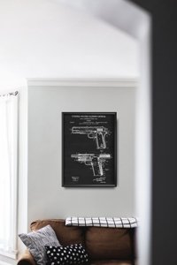 Designovy plakát Colt střelné zbraničky Patent USA USA