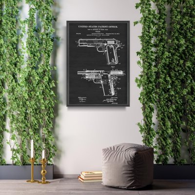 Designovy plakát Colt střelné zbraničky Patent USA USA
