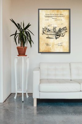 Designovy plakát Gramophone Berliner patent USA