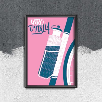 Retro plakát Giro D Italia prohlídka Itálie plakát