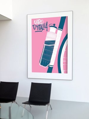 Retro plakát Giro D Italia prohlídka Itálie plakát