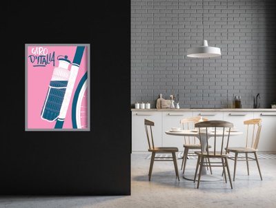Retro plakát Giro D Italia prohlídka Itálie plakát