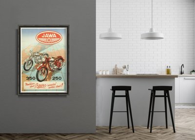 Plakát Java vinobraní motocykl plakát