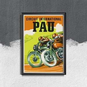 Plakát Mezinárodní motocykl Circu Pau