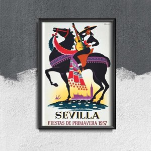 Retro plakát Sevilla fiesta de primavera