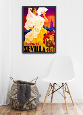 Retro plakát Feria de sevilla španělsko