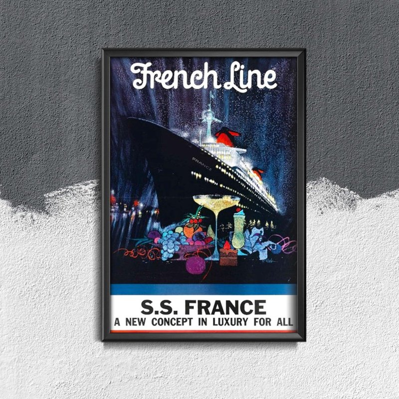 Retro plakát Francouzská linka