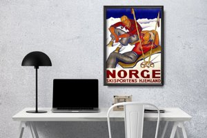 Retro plakát Vintage norsko