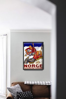 Retro plakát Vintage norsko