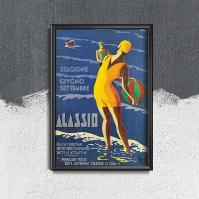 Retro plakát Itálie alassio