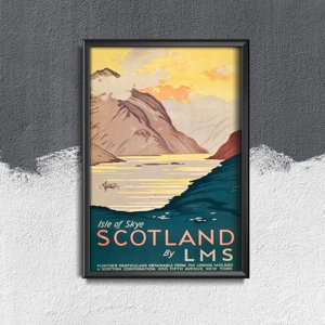 Retro plakát Vintage skotsko