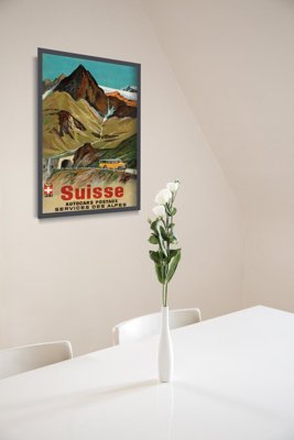 Retro plakát Švýcarské alpy