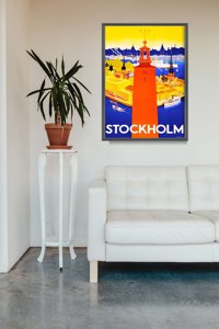 Designovy plakát Švédsko stockholm