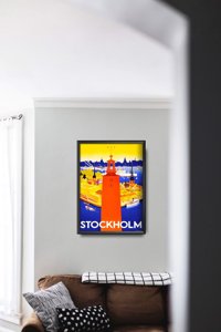 Designovy plakát Švédsko stockholm