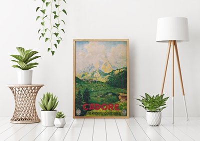 Retro plakát Itálie cadore