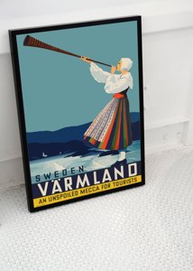 Retro plakát Švédsko varmland