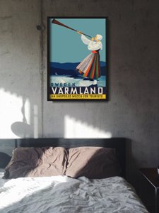 Retro plakát Švédsko varmland