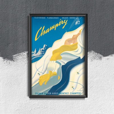 Dekorativní plakát Švýcarsko champery