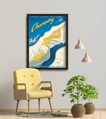 Dekorativní plakát Švýcarsko champery