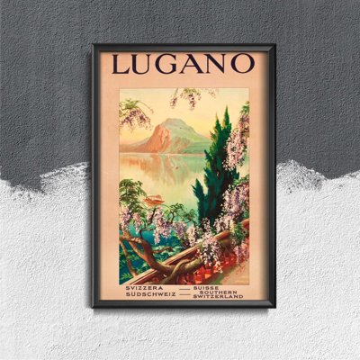 Plakát Švýcarsko lugano
