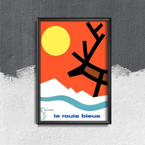 Plakát Laponsko la route bleue finsko