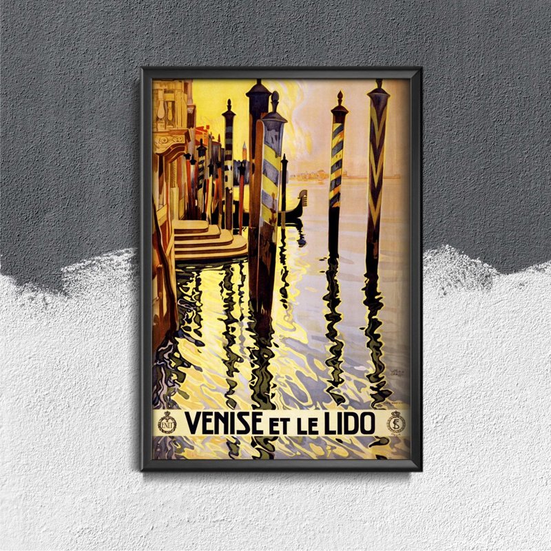 Retro plakát Benátky, itálie
