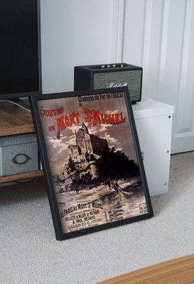 Retro plakát Mont st michel france