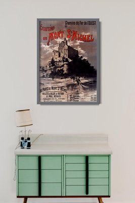 Retro plakát Mont st michel france