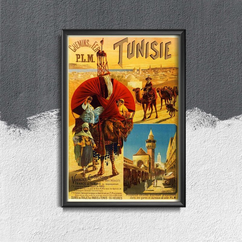 Retro plakát Tunisko