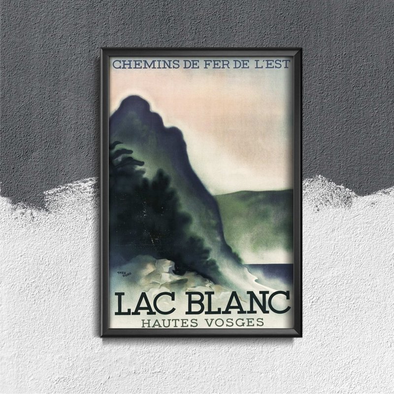 Retro plakát Lac blanc francie
