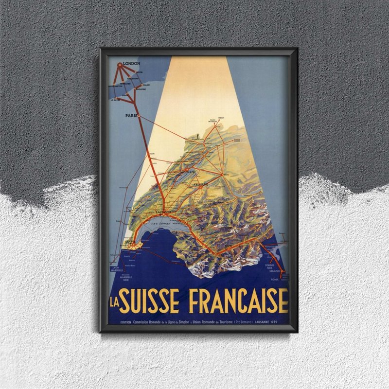 Retro plakát La suisse francaise