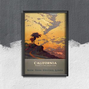 Retro plakát Vintage plakát kalifornie