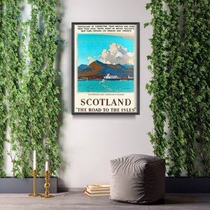 Retro plakát Skotsko cesta do isles spojené království