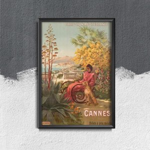 Retro plakát Cannes plakát