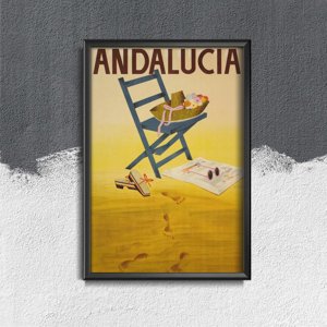 Retro plakát Andalusie španělsko