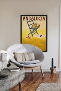 Retro plakát Andalusie španělsko