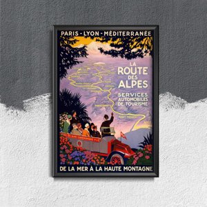 Retro plakát La route des alpes lyon